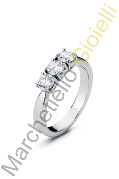 Trilogy Oro Bianco Diamanti Alfieri St.John Collezione Tre Pietre