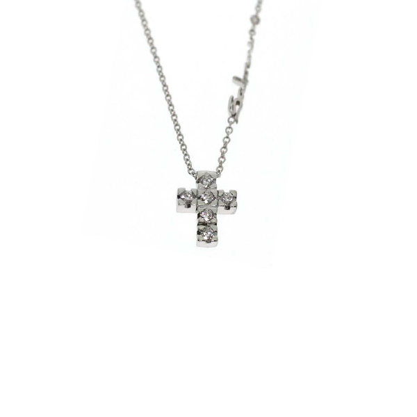 Croce Oro Bianco Diamanti Salvini Collezione Madison Avenue
