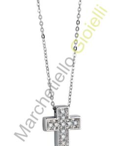 Croce Oro Bianco Diamanti Salvini Collezione I Segni