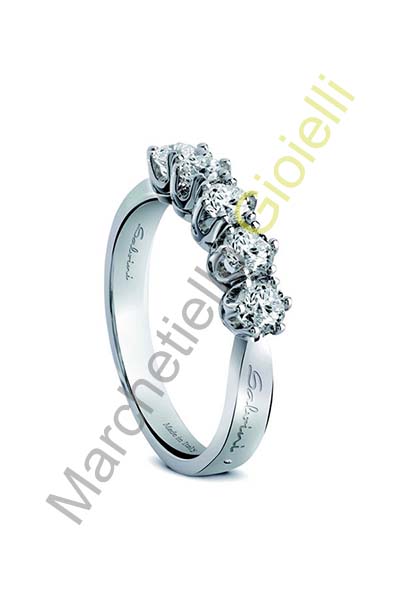 Veretta Oro Bianco Diamanti Salvini Collezione Aurora