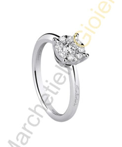 Anello Oro Bianco Diamanti Salvini Collezione Daphne