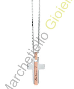 Collana Argento Bianco Rosa Salvini Collezione G-Man