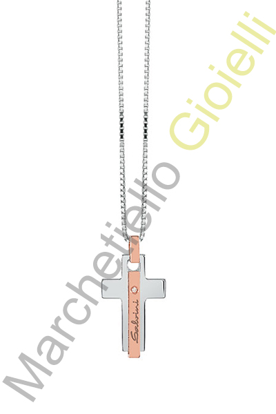 Collana Argento Bianco Rosa Salvini Collezione G-Man