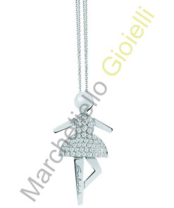 Collana Oro Bianco Diamanti Salvini Collezione Ballerine