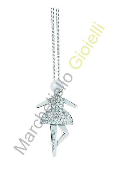 Collana Oro Bianco Diamanti Salvini Collezione Ballerine