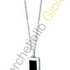 Collana Argento Bianco Diamanti Onice Salvini Collezione Archibald