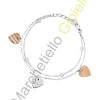 Bracciale Oro Bianco Rosa Diamanti Salvini Collezione Minimal