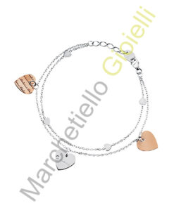Bracciale Oro Bianco Rosa Diamanti Salvini Collezione Minimal
