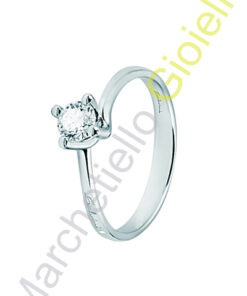 Solitario Oro Bianco Diamanti Salvini Collezione Shirley
