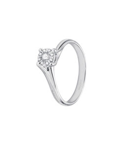 Anello Oro Bianco Diamanti Salvini Collezione Daphne