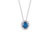 Collana Oro Bianco Diamanti Zaffiro Salvini Collezione Dora