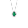 Collana Oro Bianco Diamanti Smeraldo Salvini Collezione Dora