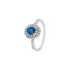 Anello Oro Bianco Diamanti Zaffiro Salvini Collezione Dora