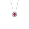 Collana Oro Bianco Diamanti Rubino Salvini Collezione Dora