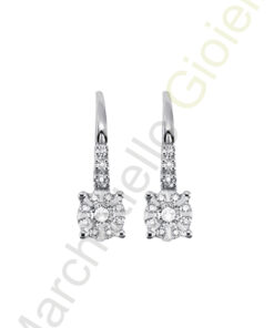 Orecchini Oro Bianco Diamanti Salvini Collezione Daphne