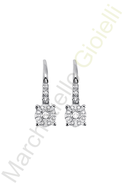 Orecchini Oro Bianco Diamanti Salvini Collezione Daphne