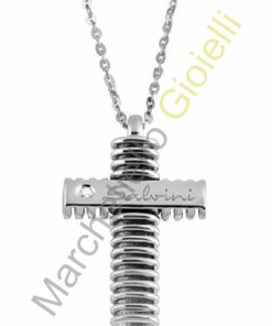 Croce Oro Nero Diamanti Salvini Collezione My Light Cross