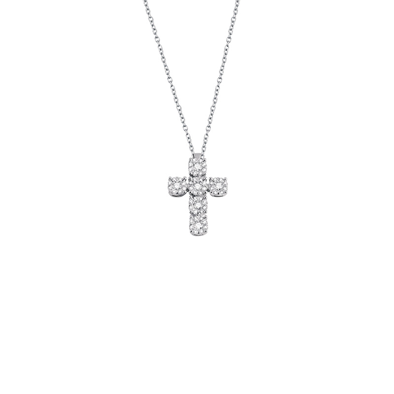 Croce Oro Bianco Diamanti Salvini Collezione Daphne
