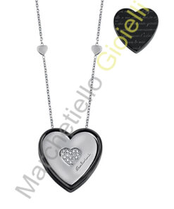 Collana Oro Bianco Ceramica Diamanti Salvini Collezione Frammenti D'Autore