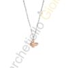 Collana Oro Bianco Rosa Diamanti Salvini Collezione Be Happy