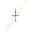 Croce Oro Bianco Diamanti Smeraldi Salvini Collezione Croci Fantasia