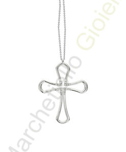 Croce Oro Bianco Diamanti Bliss Collezione Player Ext.