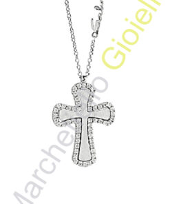 Croce Oro Bianco Diamanti Salvini Collezione Les Croix