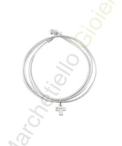 Bracciale Oro Bianco Corda Diamanti Salvini Collezione Minimal Fun