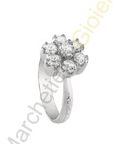 Anello Oro Bianco Diamanti Salvini Collezione Ariel