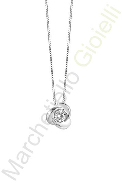 Punto Luce Oro Bianco Diamanti Salvini Collezione Germoglio