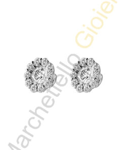 Orecchini Oro Bianco Diamanti Salvini Collezione Corona