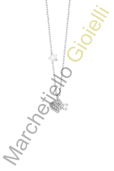 Collana Oro Bianco Diamanti Salvini Collezione Joy And Chic Marine