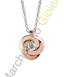 Punto Luce Oro Bianco Rosa Diamanti Salvini Collezione Pochette
