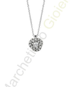 Collana Oro Bianco Diamanti Salvini Collezione Pochette