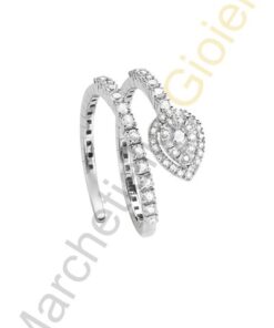 Anello Oro Bianco Diamanti Salvini Collezione Precious Loop
