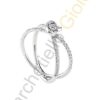 Anello Oro Bianco Diamanti Salvini Collezione Germoglio