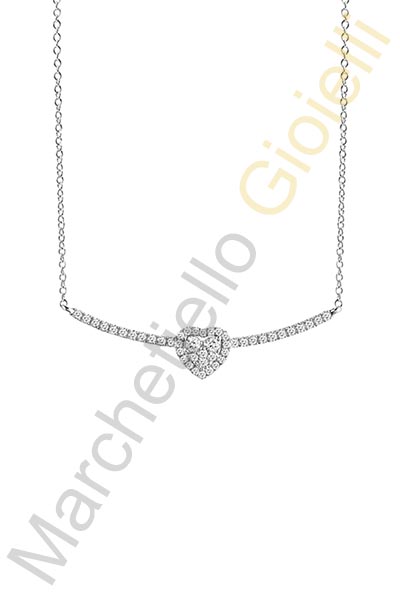 Collana Oro Bianco Diamanti Salvini Collezione Essential