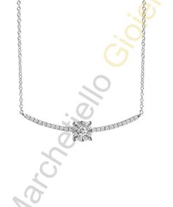 Collana Oro Bianco Diamanti Salvini Collezione Essential