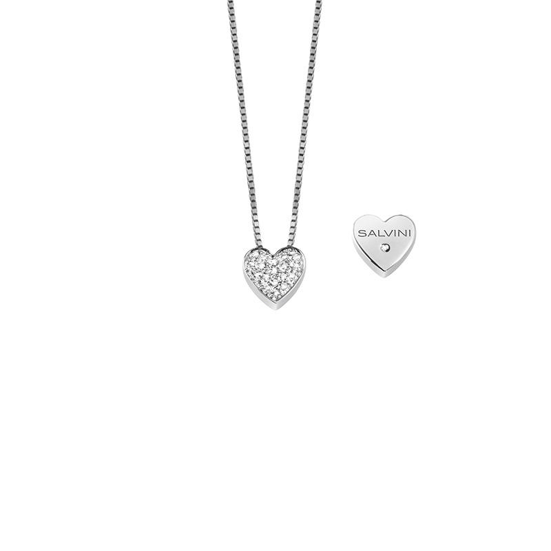 Collana Oro Bianco Diamanti Salvini Collezione I Segni