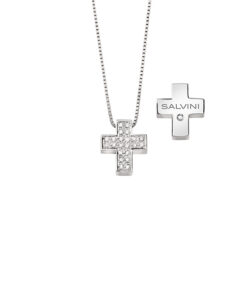 Croce Oro Bianco Diamanti Salvini Collezione I Segni