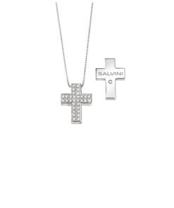 Croce Oro Bianco Diamanti Salvini Collezione I Segni