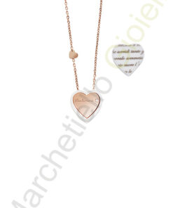 Collana Oro Rosa Ceramica Diamanti Salvini Collezione Frammenti D'Autore