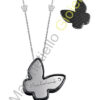 Collana Oro Bianco Ceramica Diamanti Salvini Collezione Frammenti D'Autore