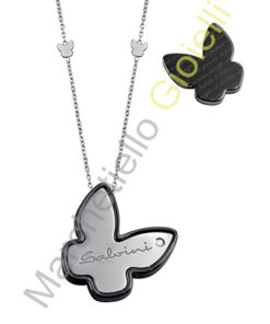 Collana Oro Bianco Ceramica Diamanti Salvini Collezione Frammenti D'Autore