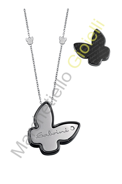Collana Oro Bianco Ceramica Diamanti Salvini Collezione Frammenti D'Autore