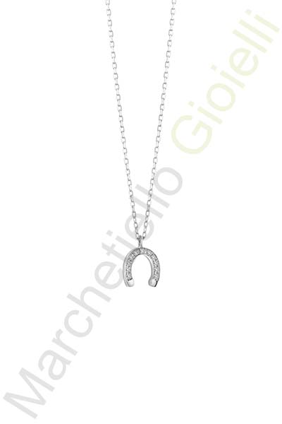Collana Oro Bianco Diamanti Salvini Collezione Be Happy