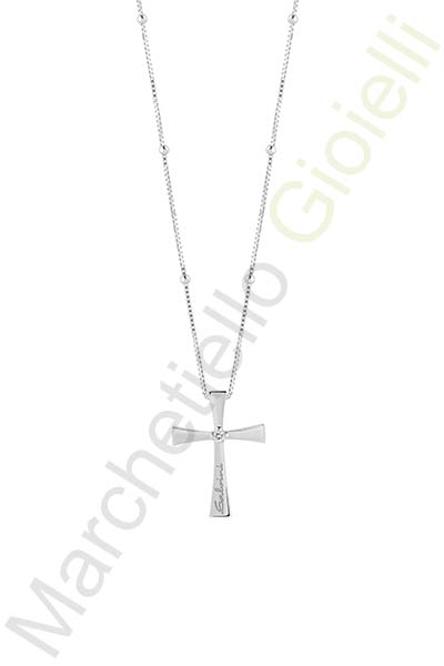 Croce Oro Bianco Diamanti Salvini Collezione Giubilee