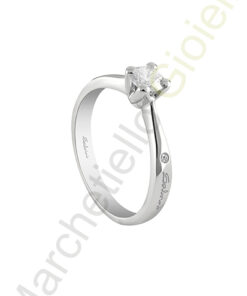 Solitario Oro Bianco Diamanti Salvini Collezione Virginia