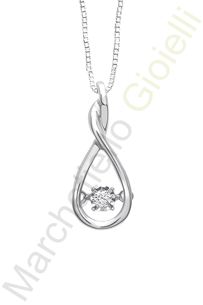 Collana Oro Bianco Diamanti Bliss Collezione Moving Light