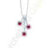 Collana Oro Bianco Diamanti Rubini Bliss Collezione Orchidea